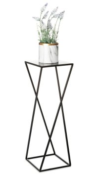 shumee Moderno črno stoječe stojalo za rože 70 cm