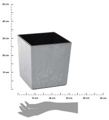 shumee Betonski cvetlični lonec Flore Grey h25x25 cm