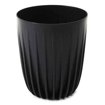 shumee Stripped ECO recikliran cvetlični lonec črne barve