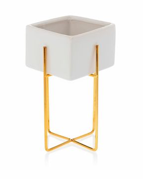 shumee Cvetlični lonec iz belega zlata Mizu 21 cm