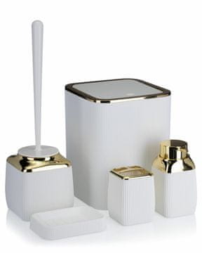 shumee Kristalna kopalniška garnitura bela/zlata