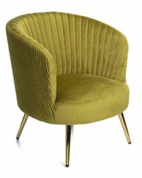 shumee Udoben fotelj Brakumi Olive Gold