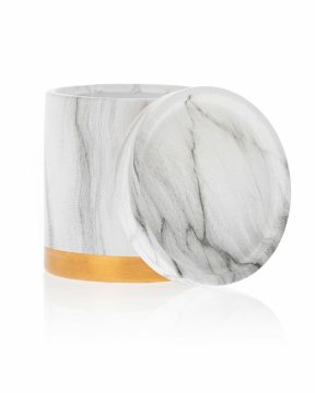 shumee Hanya bel cvetlični lonec s krožnikom 11 cm