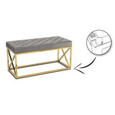 shumee Zlato siva prešita klop Nelja