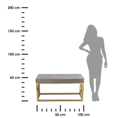 shumee Zlato siva prešita klop Nelja