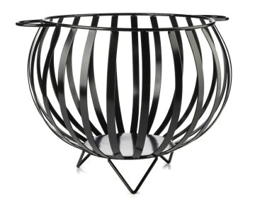 shumee Velika kovinska lesena košara KULA 46 cm