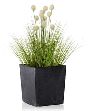 shumee Cvetlični lonec iz črnega betona Flore h19x19 cm