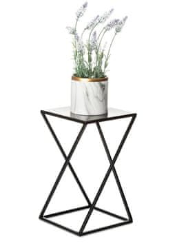 shumee Moderno črno stoječe stojalo za rože 40 cm