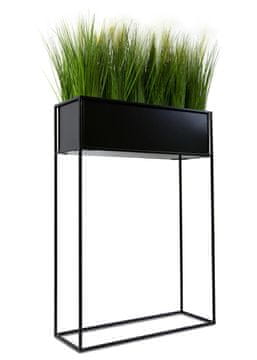 shumee Stoječe stojalo za rože, črna škatla, 90 cm