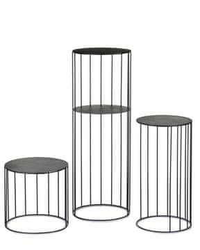 shumee Komplet treh industrijskih stojal za rože