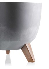 shumee Cvetlični lonec Rosa Eco, sivi beton, 24xh15 cm