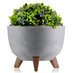 shumee Cvetlični lonec Rosa ECO, sivi beton, 29xh18 cm