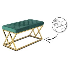 shumee Zlato zelena prešita klop Timantti