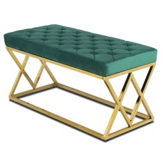 shumee Zlato zelena prešita klop Timantti