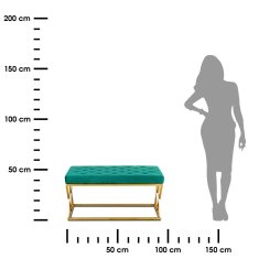 shumee Zlato zelena prešita klop Timantti