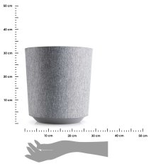 shumee Cvetlični lonec Aloe Texelle, siv, v32x28,5 cm