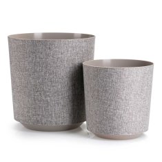 shumee Aloe Texelle taupe cvetlični lonec h20x19,5 cm
