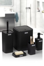 shumee 5-delni črni kopalniški set Kely Square