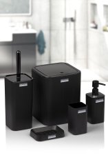 shumee 5-delni črni kopalniški set Kely Square