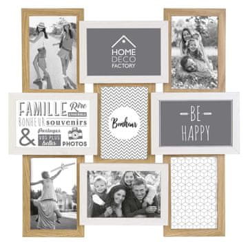 shumee MURA okvir za 9 fotografij, multi-frame, bel