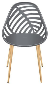 shumee Vrtni stol LEAF, siv