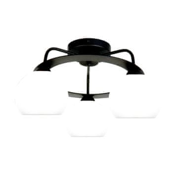 shumee Črna stropna svetilka z belim senčnikom VIOLETTA 14-152