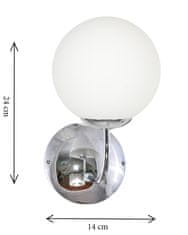 shumee STENSKA SVETILKA CHOM GLASS BELA E14 LED PATRIK 13-593