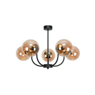 shumee STROPNA VISEČA SVETILKA ČRNO STEKLENA SVETILKA JANTARNE 15-130 OCENJANO