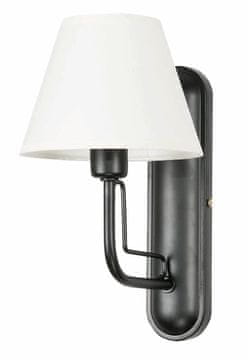 shumee Črna stenska svetilka z belim senčnikom ERIS 7-863
