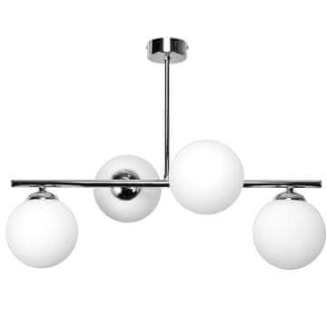 shumee VISEČA STROPNA SVETILKA LESTENCI STEKLENI SENČNIKI KROGLE E14 LED TITAN KROM 14-921
