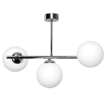 shumee VISEČA STROPNA SVETILKA LESTENCI STEKLENI SENČNIKI KROGLE E14 LED TITAN KROM 14-922