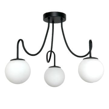 shumee STROPNA VISEČA SVETILKA ČRNO STEKLENA BELA 15-282 TED