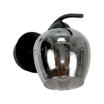 shumee ČRNO STENSKA SVETILKA, GRAFITNA STEKLENA SVETILKA 15-343 RUFI SIVA