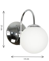 shumee STENSKA SVETILKA CHOM STEKLENA SVETILKA BELA E14 LED DORIN 7-263
