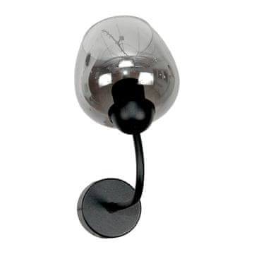 shumee ČRNO STENSKA SVETILKA, GRAFITNA STEKLENA SVETILKA 15-173 HORACE