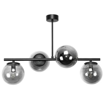 shumee STROPNA VISEČA SVETILKA LESTENCI STEKLENI SENČNIKI KROGLE GRAFIT E14 LED TITAN ČRNO 14-931