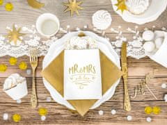 shumee Vrečke za sladkarije Mr & Mrs, zlate, 13x14cm (1 paket / 6 kosov)