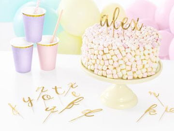 shumee Okraski z abecedo, zlati, 9,5–12 cm (1 škatla / 50 kosov) (1 paket / 53 kosov)