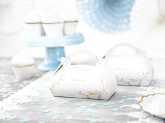 shumee Okrasne škatlice za torte - Vejice, zlate, 16x8,5x9,5 cm (1 paket / 10 kosov)