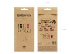 shumee Vrečke za sladkarije Pirati, kraft, 8x18x6cm (1 paket / 6 kosov)