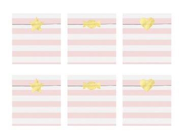 shumee Okusne vrečke za sladkarije, svetlo roza, 13x14 cm (1 paket / 6 kosov)