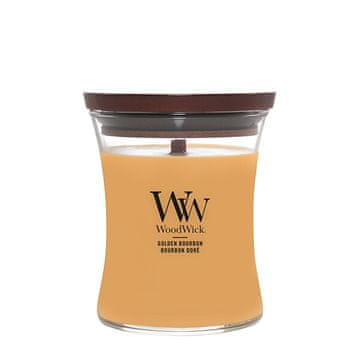 Woodwick Dišeča sveča srednja vaza Golden Bourbon 275 g