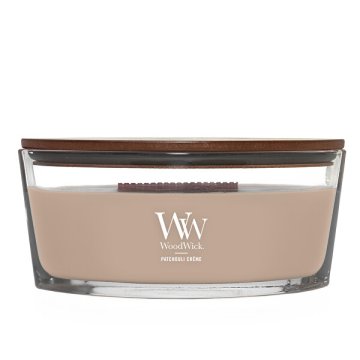 Woodwick Dišeča sveča Patchouli Creme 453,6 g