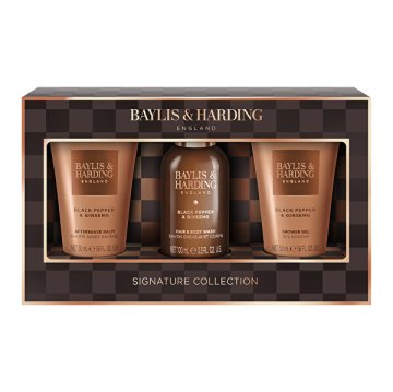 Baylis & Harding Darilni set s črnim poprom in ginsengom, 3 kosi
