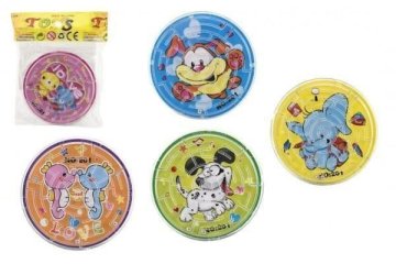 Teddies Labirintna sestavljanka s plastično kroglico 7cm