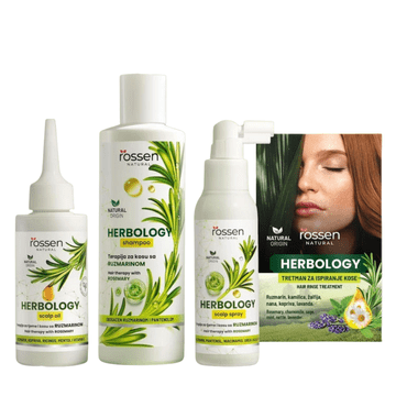 ROSSEN Natural Rožmarinov set za lase 4v1
