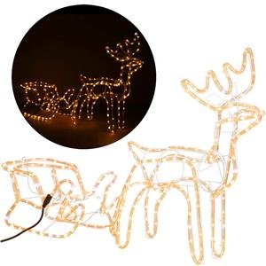 Springos novoletne lučke Jelen 264 LED toplo bela+hladno bela