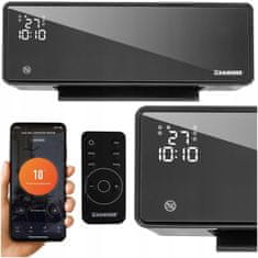 Kaminer 2000W stenska WIFI grelna zračna zavesa LCD APP ZELVION + daljinec črna