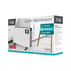 Teesa 2000W električni konvektorski grelec LCD + daljinec bel