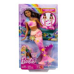 Mattel Barbie Flower Magic morska deklica punčka, temnolaska